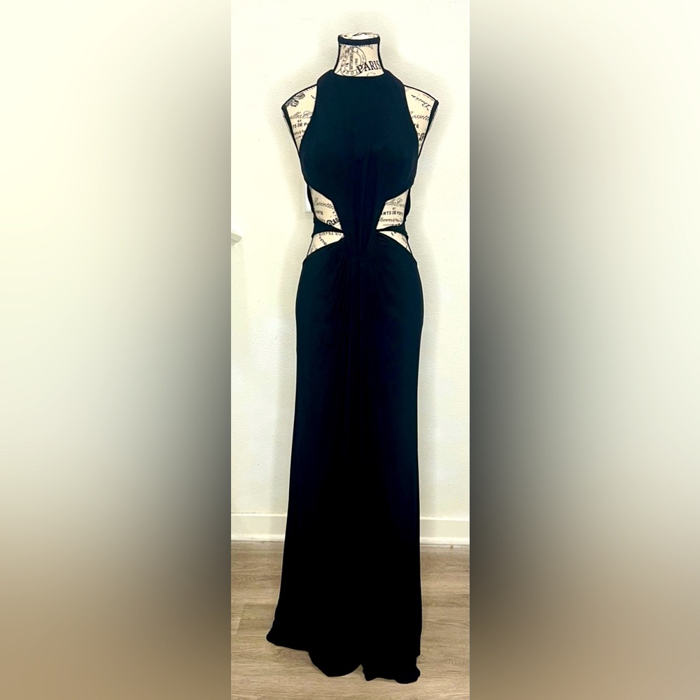 Chic Black cutout Evening Gown